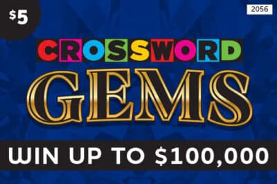 Crossword Gems Minnesota Lottery scratch-off ticket