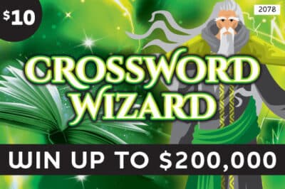 Crossword Wizard Minnesota Lottery scratch-off ticket