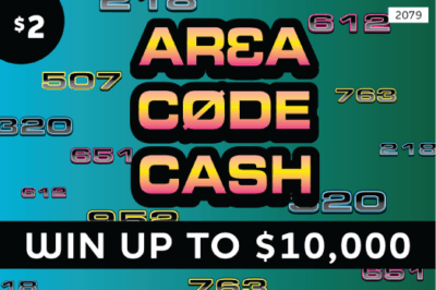 Area Code Cash Minnesota Lottery scratch-off ticket art