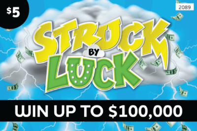 Struck by Luck Minnesota Lottery scratch-off ticket