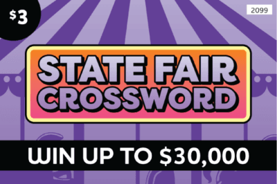State Fair Crossword Minnesota Lottery scratch-off ticket art