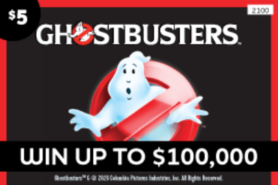 Ghostbusters Minnesota Lottery scratch-off ticket art