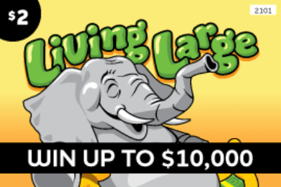 Living Large Minnesota Lottery scratch-off ticket art