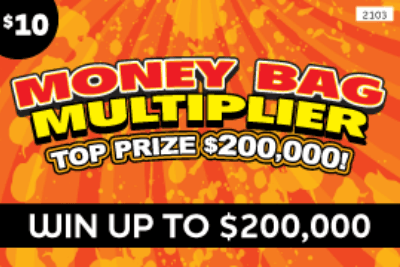 Money Bag Multiplier Minnesota Lottery scratch-off ticket