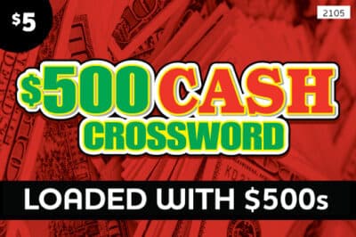 $500 Cash Crossword Minnesota Lottery scratch-off ticket