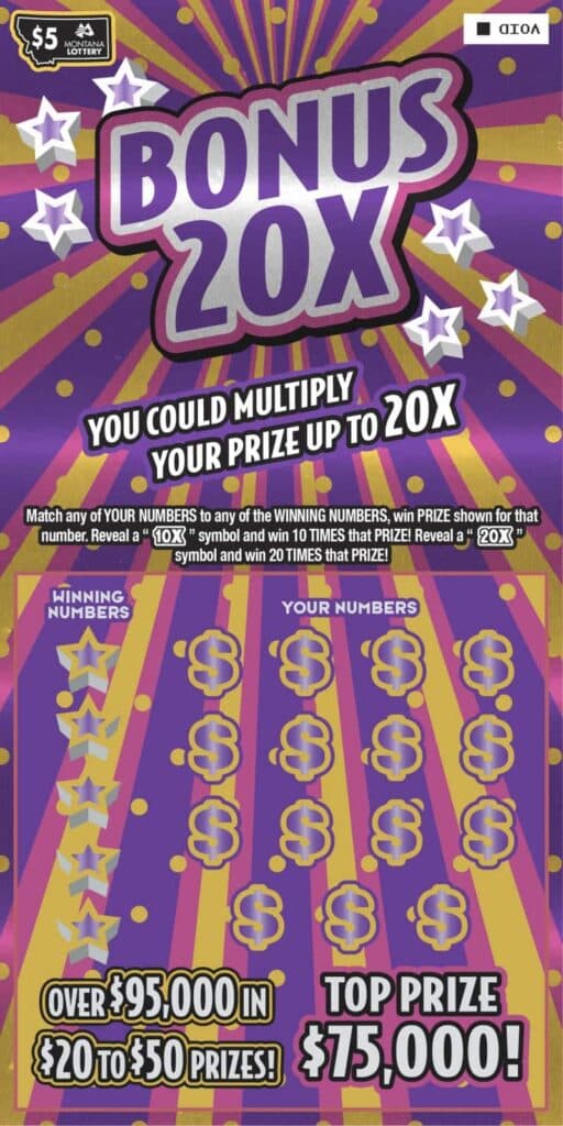 $5 Bonus 20X Multiplier