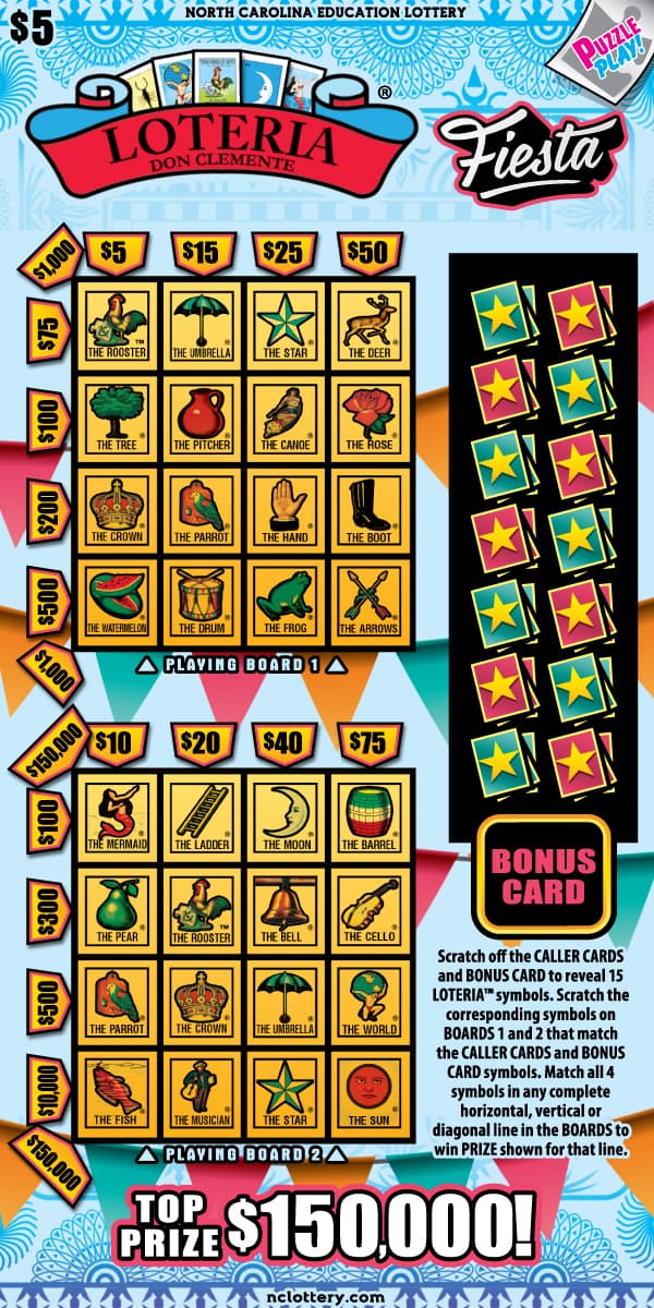 LOTERIA® Fiesta North Carolina Lottery scratch-off ticket art
