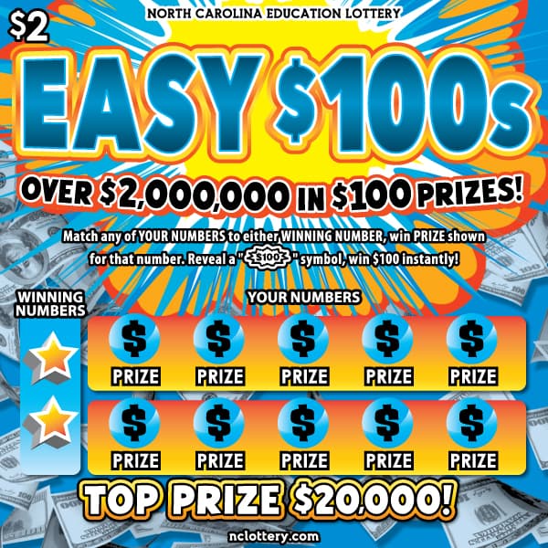 Easy $100s North Carolina Lottery scratch-off ticket art