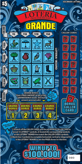 LOTERIA™ Grande Colorado Lottery scratch-off ticket