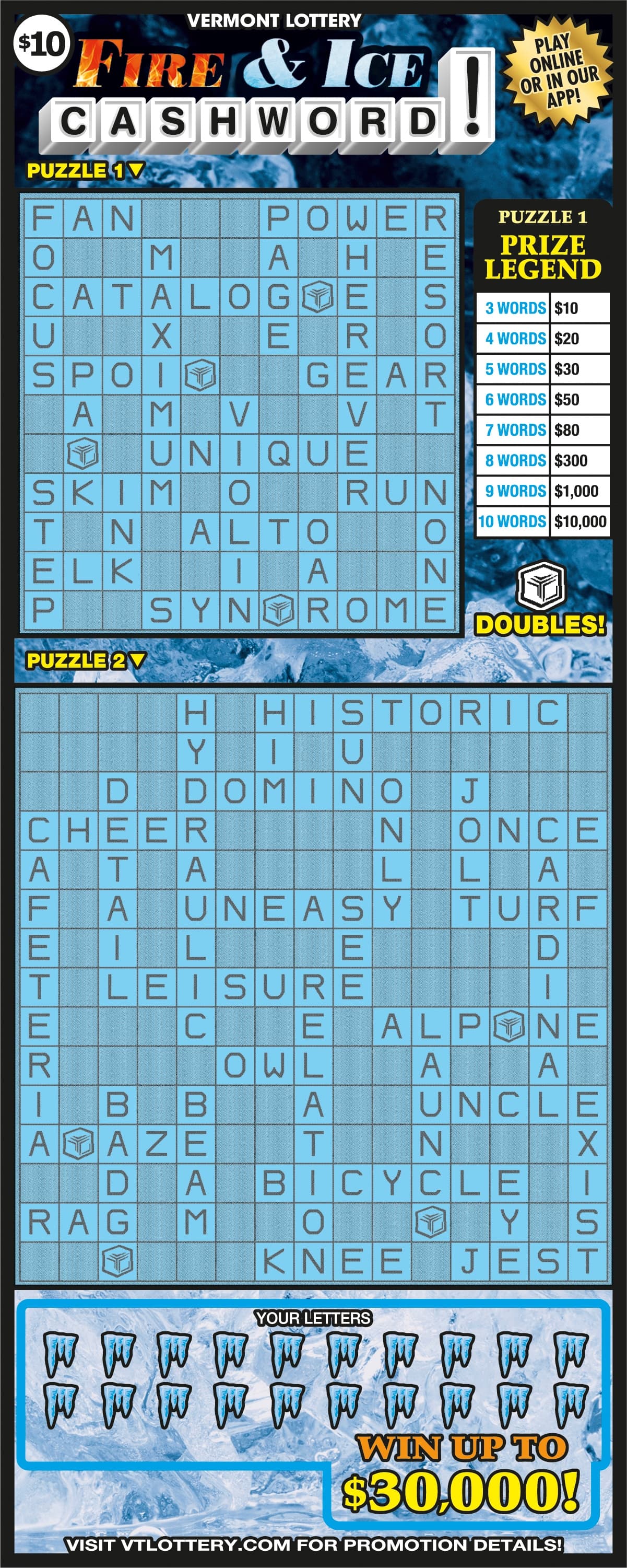Fire & Ice Cashword!
