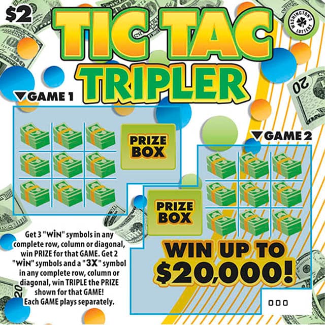 TIC TAC TRIPLER Washington Lottery scratch-off ticket art