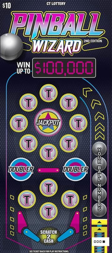 Pinball Wizard 2nd Edition Connecticut Lottery scratch-off ticket