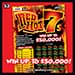 Red Hot 7s Iowa Lottery scratch-off ticket art