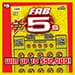 Fab 5s Iowa Lottery scratch-off ticket art