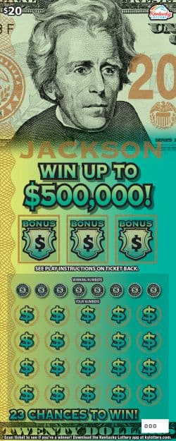 Jackson Kentucky Lottery scratch-off ticket art