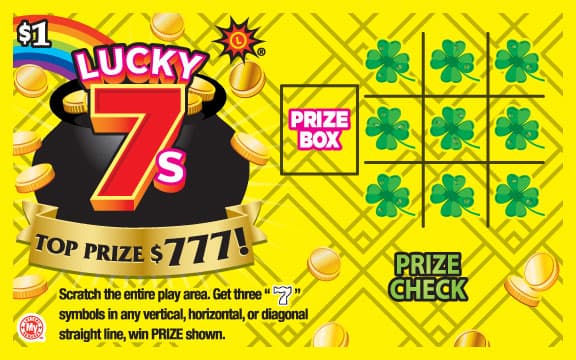 Lucky 7s Maryland Lottery scratch-off ticket art