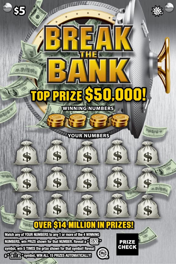 Break the Bank Maryland Lottery scratch-off ticket