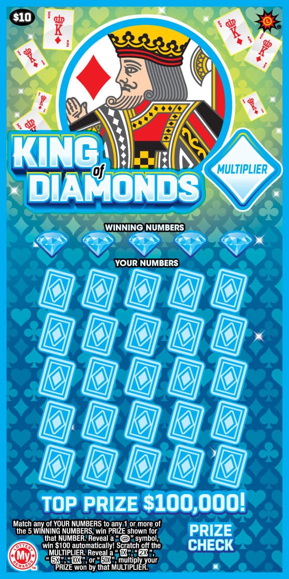 Kings & Queens Maryland Lottery scratch-off ticket art