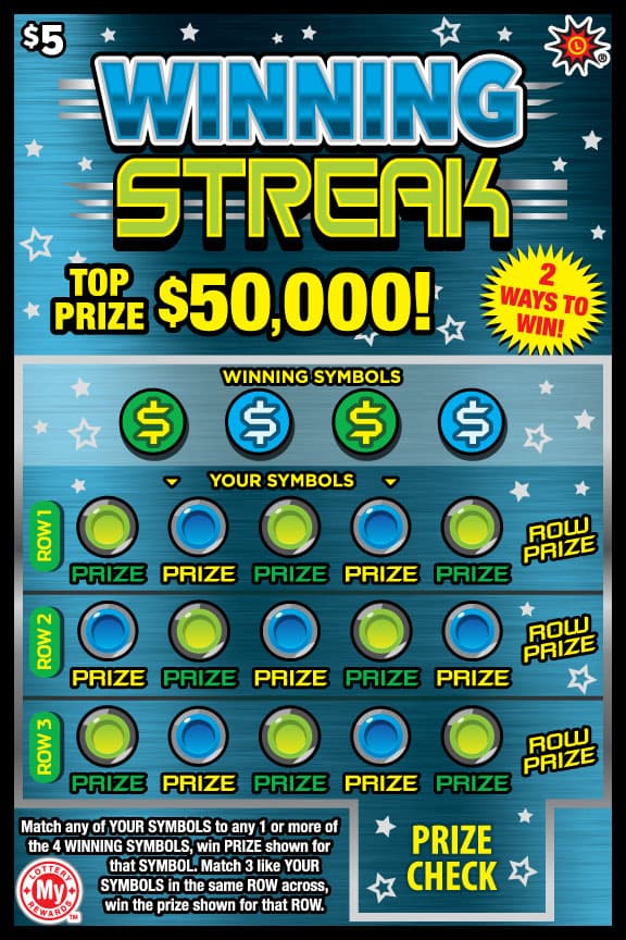 Winning Streak Maryland Lottery scratch-off ticket art