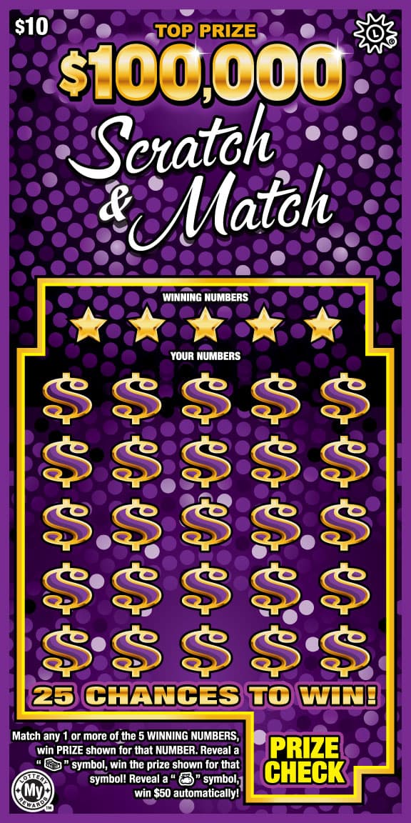 Scratch & Match Maryland Lottery scratch-off ticket art