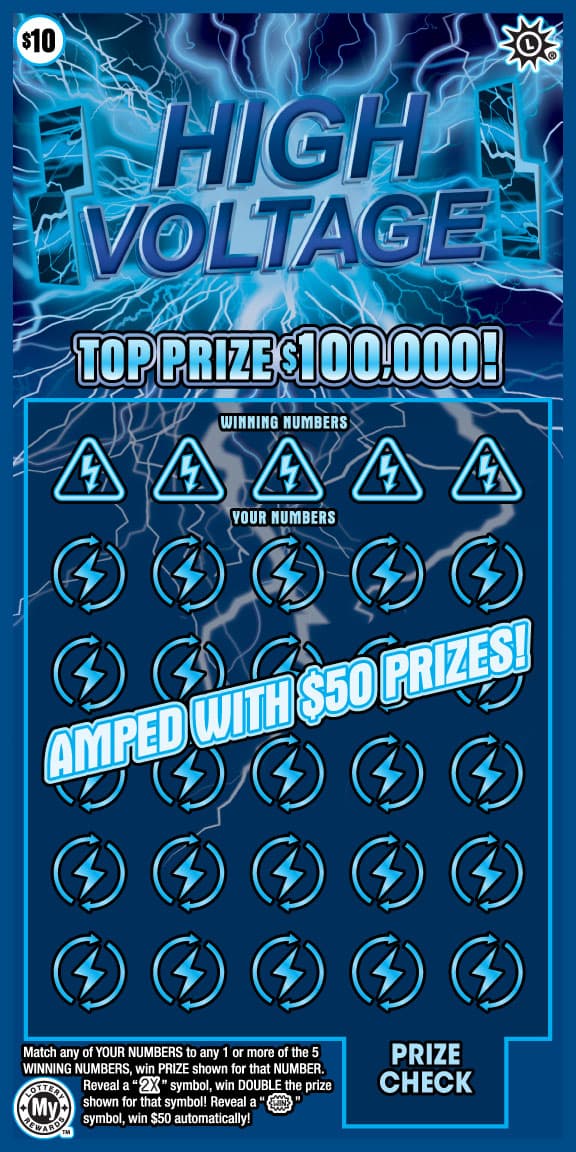 High Voltage Maryland Lottery scratch-off ticket