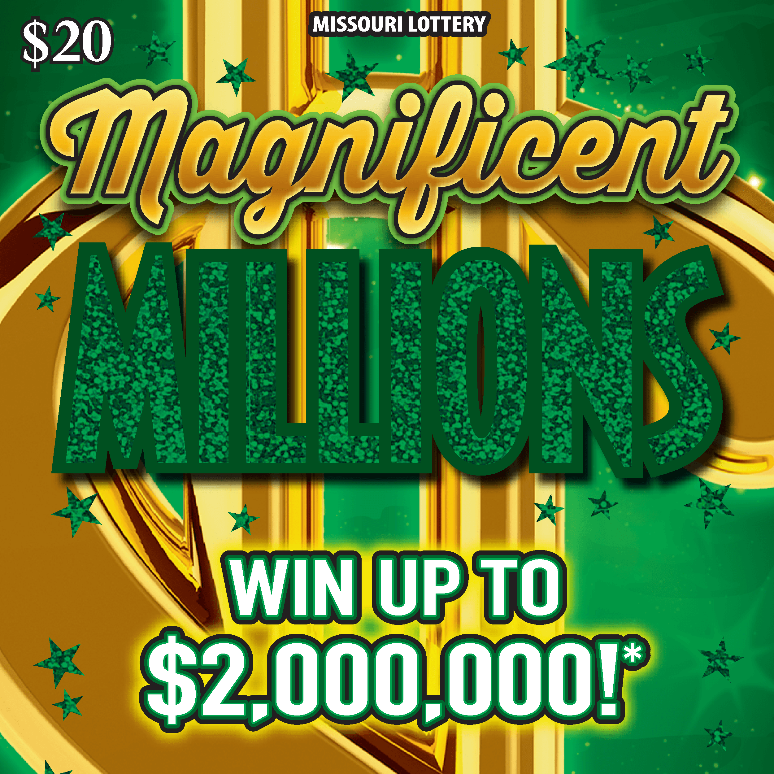 MAGNIFICENT MILLIONS Missouri Lottery scratch-off ticket