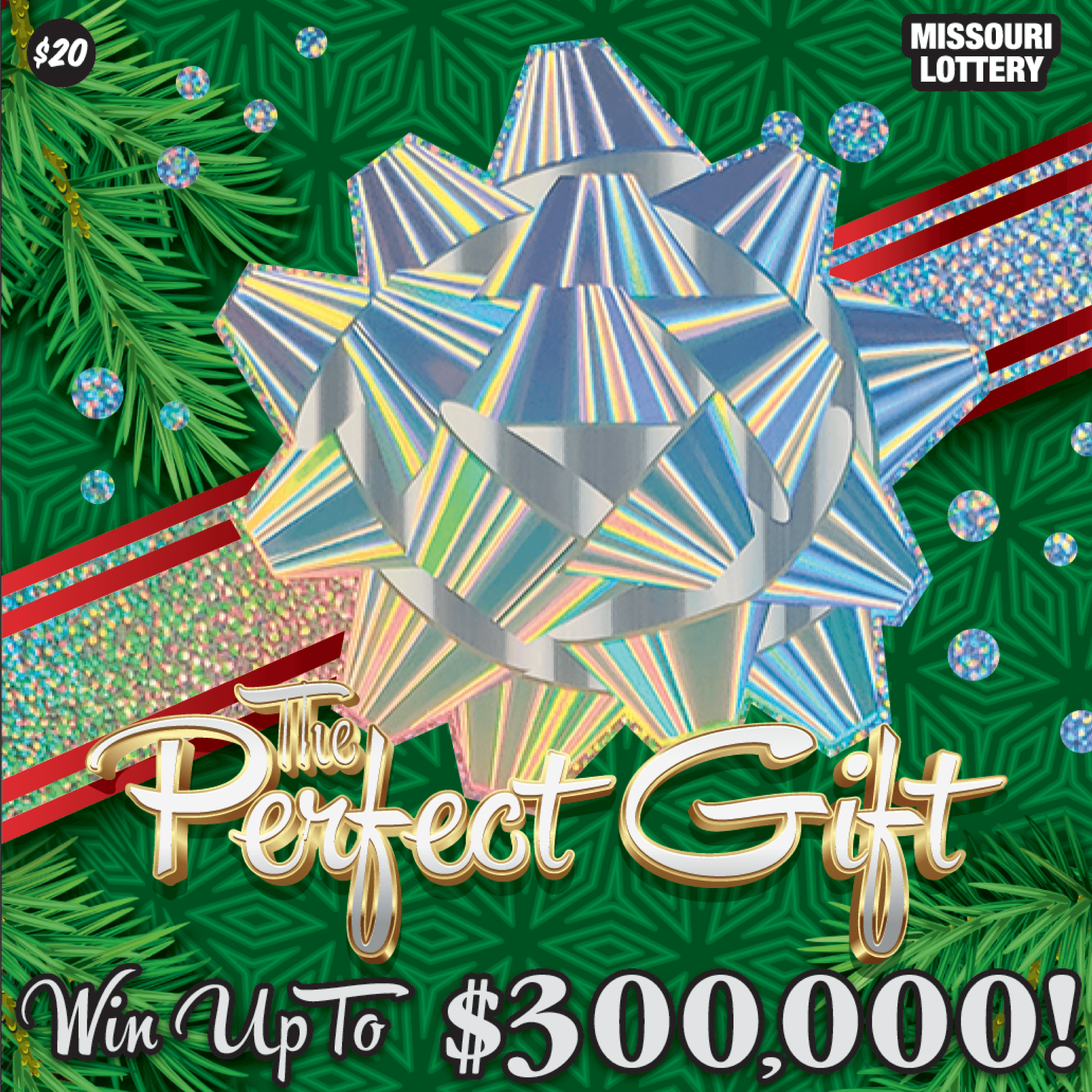 The Perfect Gift Missouri Lottery scratch-off ticket
