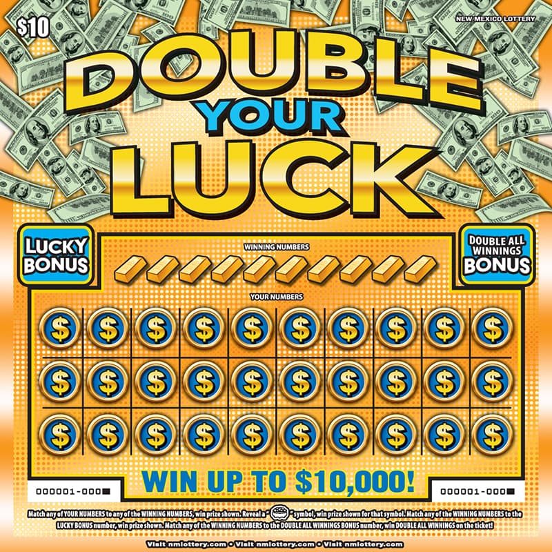 Double Your Luck New Mexico Lottery scratch-off ticket