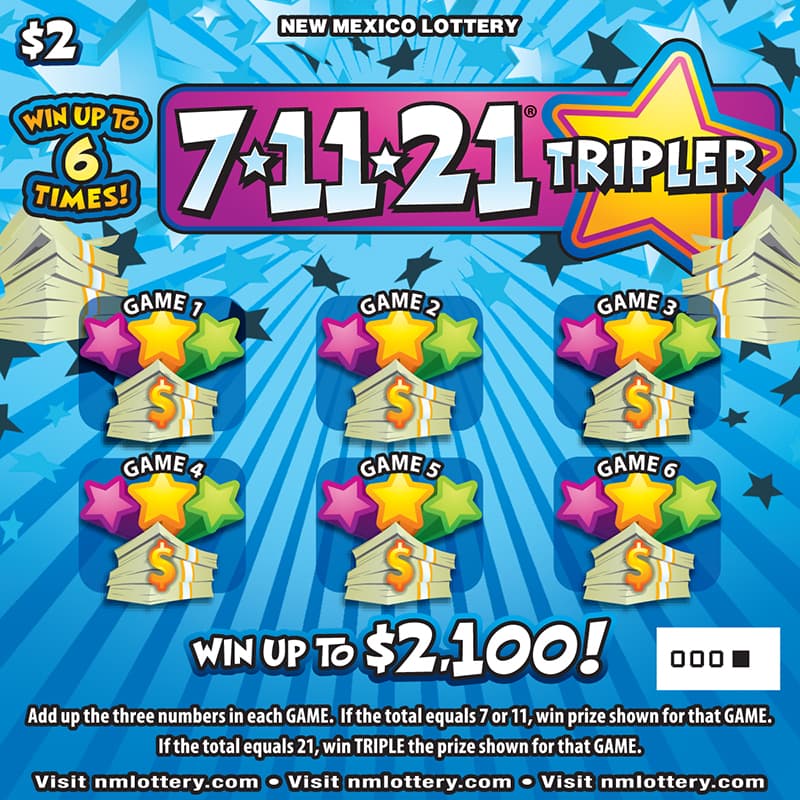 7-11-21® Tripler New Mexico Lottery scratch-off ticket