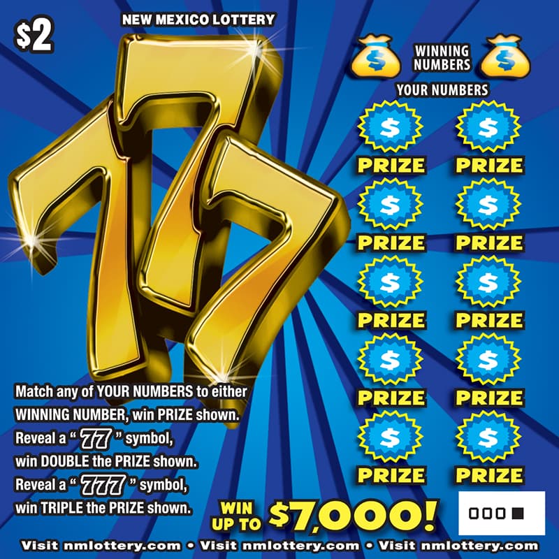 777 New Mexico Lottery scratch-off ticket
