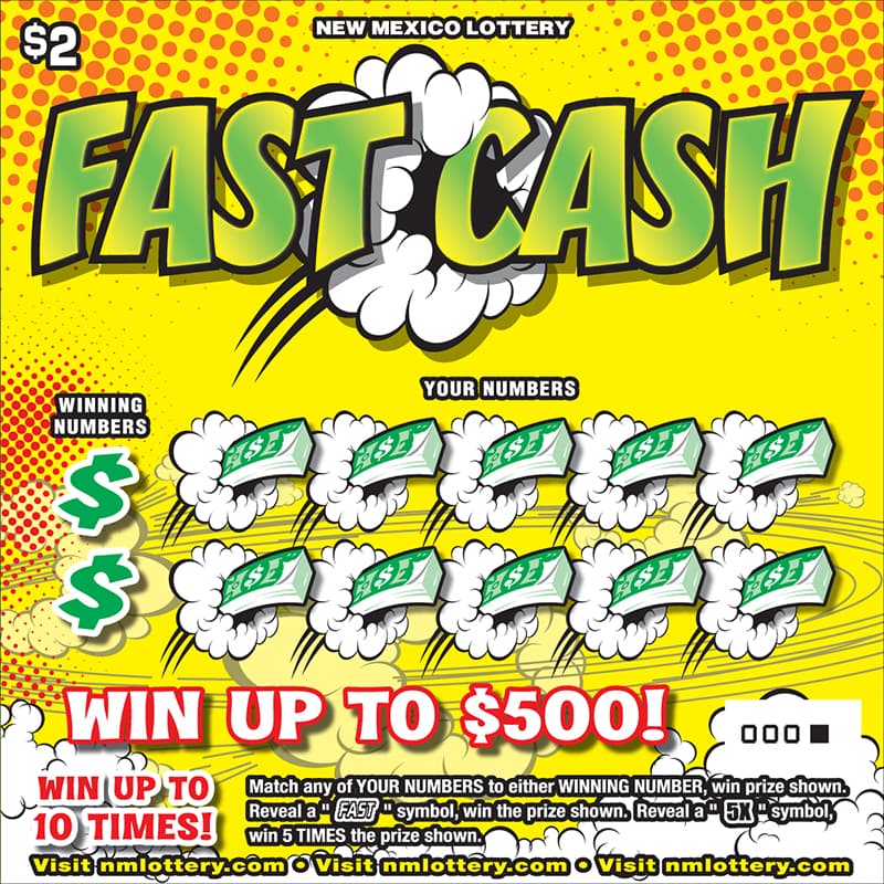 Fast Cash New Mexico Lottery scratch-off ticket art
