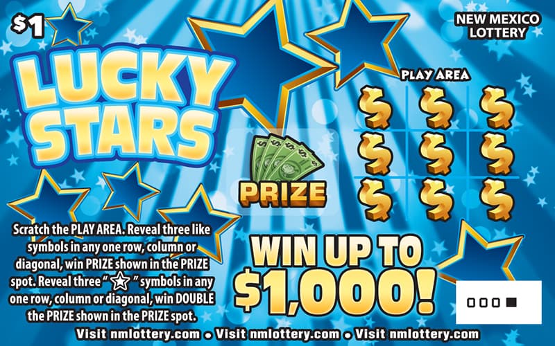 Lucky Stars New Mexico Lottery scratch-off ticket art