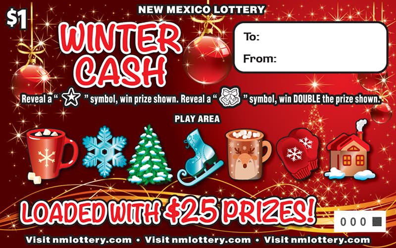 Winter Cash New Mexico Lottery scratch-off ticket