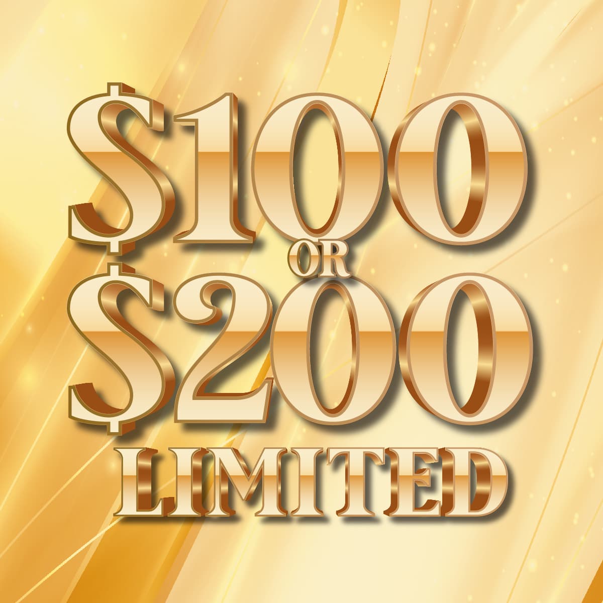 $100 Or $200 Limited Oregon Lottery scratch-off ticket