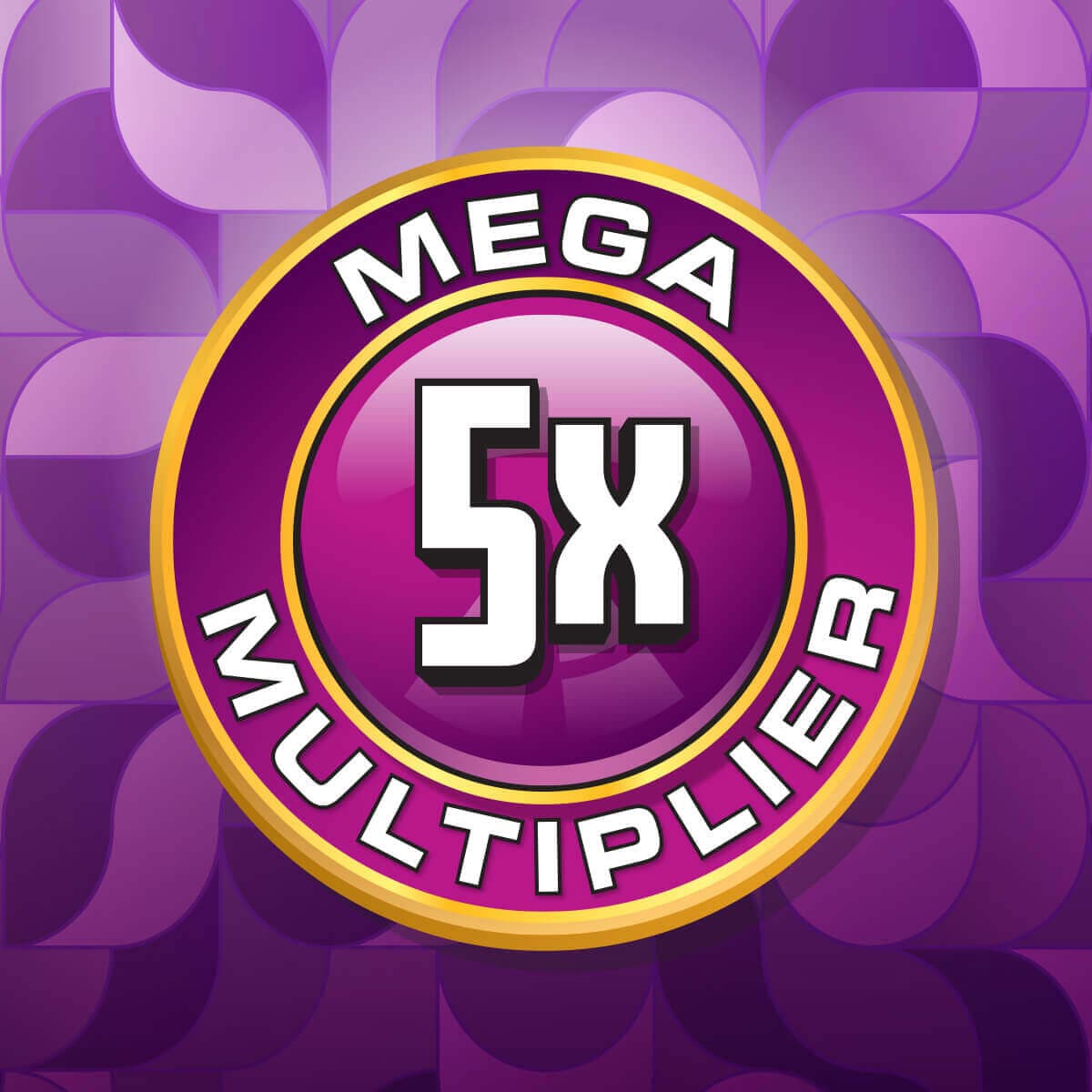 Mega 5x Multiplier Oregon Lottery scratch-off ticket art