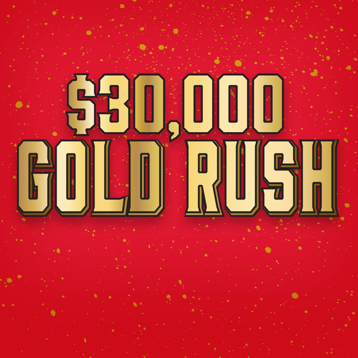 $30,000 Gold Rush Oregon Lottery scratch-off ticket art