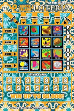 RHODE ISLAND LOTERIA Rhode Island Lottery scratch-off ticket