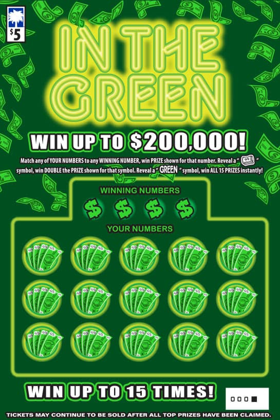 In the Green South Carolina Lottery scratch-off ticket