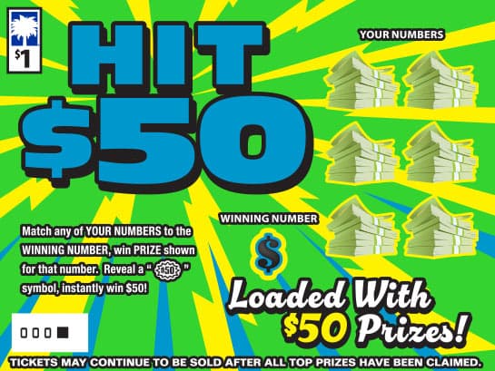 Hit $50 South Carolina Lottery scratch-off ticket