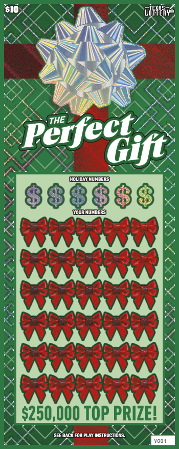 The Perfect Gift Texas Lottery scratch-off ticket