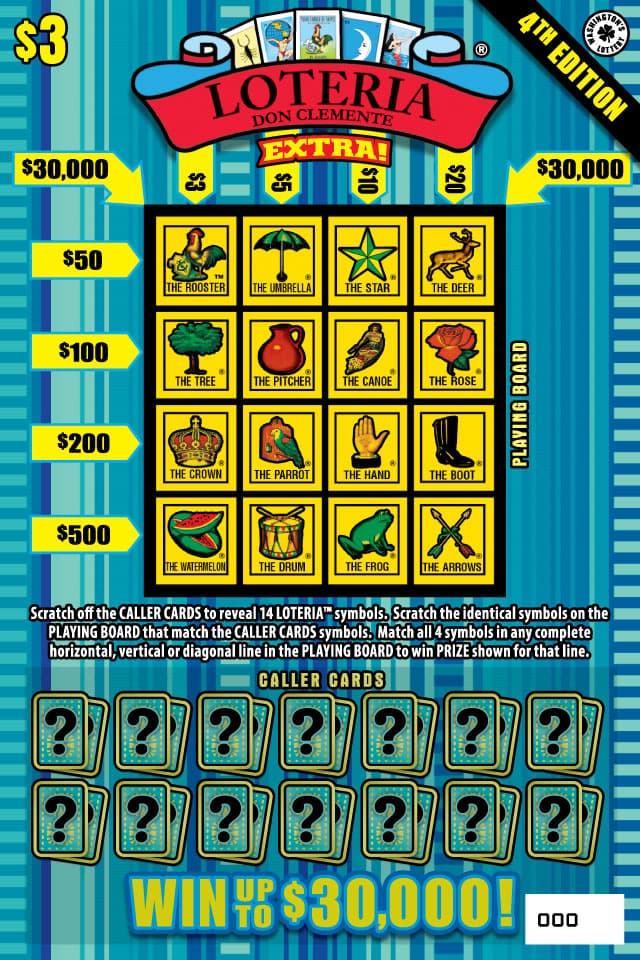 LOTERIA EXTRA! 4TH EDITION Washington Lottery scratch-off ticket